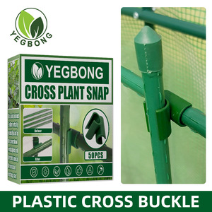 Clip Plant Climbing YEBBONG OEM Cross Plastic Clip Plant Bracket Fixation Gardening Pillar Vine Climbing Pergola Plastic Steel Pipe Connector Clip