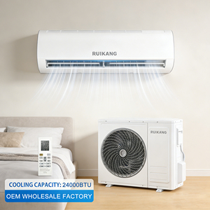 เครื่องปรับอากาศแบบแยกส่วน 2 ตัน 24000 BTU ระบบทำความเย็นและความร้อน 220V น้ำยาทำความเย็น R410A ประหยัดพลังงานสูง ได้รับมาตรฐาน CE ประสิทธิภาพสูง - Product Image 1