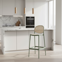 Chaise de salle à manger en plastique de style nordique avec dossier, haute qualité, pour salles à manger, bars et cafés
