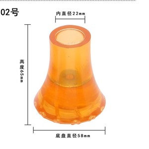 Tête de canne antidérapante en caoutchouc, diamètre intérieur de 22 mm, accessoire de canne de marche résistant à l'usure - Product Image 1