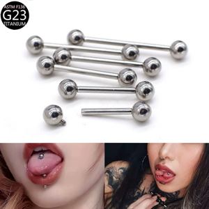 टाइटेनियम स्टील f136 थोक भेदी जीभ छल्ले शरीर के गहने कान की घंटी बजती - Product Image 2