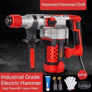 <span class=keywords><strong>Marteau</strong></span>-<span class=keywords><strong>piqueur</strong></span> robuste haute puissance à double usage 26mm de diamètre brise-béton <span class=keywords><strong>marteau</strong></span> de démolition électrique ensemble de perceuse à percussion - Product Image 5