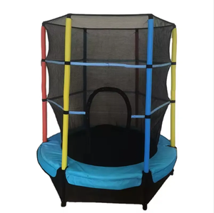 Cama de salto de Metal para interiores para niños de fábrica con redes protectoras juguetes de trampolín de primavera para el hogar - Product Image 5