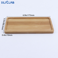 Plateau de rangement en bambou naturel, plateau de service rectangulaire 175*88mm pour café, thé, fruits, nourriture, dessert