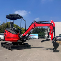 Mini-excavatrice certifiée CE pour l'aménagement des cours, machine de terrassement pour jardins, une machine à usages multiples