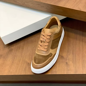 2026 <b>Top</b> Luxury Designer Sneakers Esing Men's Casual <b>Walking</b> Shoes with Thick Rubber Outsole Non-Slip Lace-Up Closure Trend Mesh - Product Image 4