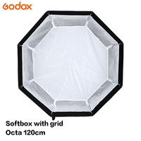 Godox SB-FW 120cm Octogonal Softbox Grille en Nid d'Abeille Bowens Mount Pour Studio Photo Flash Speedlight Light