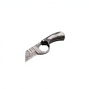 Cuchillo de Supervivencia y Caza de Acero de Damasco de Grado Industrial, Hecho a Mano, de Alta Calidad, con Hoja Fija Mini de Punta Caída y Mango de Madera OEM - Product Image 2