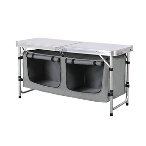 Venta al por mayor de fábrica, <span class=keywords><strong>mesa</strong></span> de Metal plegable con patas ajustables para barbacoa, playa, jardín, Reunión, cocina al aire libre, armario, persiana <span class=keywords><strong>enrollable</strong></span> con cremallera - Product Image 3