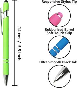 Custom Logo Balpen 2 In 1 Stijlvolle Pen, Metalen Stylus Pen Voor Touchscreens, 1.0 Mm Zwarte Inkt - Product Image 3