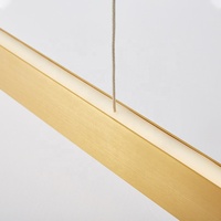 Lustre LED moderne et simple Lampes suspendues créatives pour restaurant Hauteur réglable Nouveau produit-Système de levage à lueur carrée longue