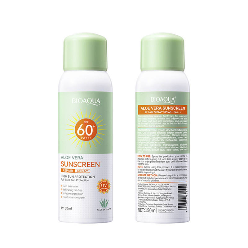 ว่านหางจระเข้สเปรย์ซ่อมแซมครีมกันแดด