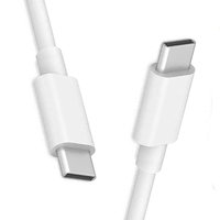 Kabel Data USB Type-C ke C Grosir Massal, Pengisian Cepat 3A, Konduktor Tembaga Murni, Selubung Nilon, 1M
