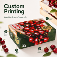 Boîte en carton ondulé pour cerises avec inserts en mousse et aérations - Emballage OEM en matériaux recyclés pour l'expédition de baies délicates et de coffrets cadeaux gastronomiques