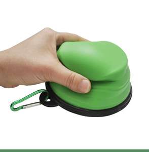 Mangkuk anjing silikon lipat portabel Logo kustom ramah lingkungan baskom anjing gantung rumah tangga untuk perlengkapan rumah minum luar ruangan polos - Product Image 6