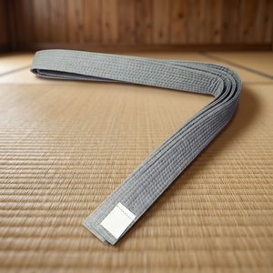 Wholesale Grey 100% Cotton Breathable Unisex Adult Martial Arts Rank <b>Belt</b> <b>for</b> Training & Competition - Product Image 3