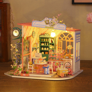 Kit de Casa de Muñecas en Miniatura de Madera Ensamblado a Mano al por Mayor, Adorable Rincón de Lectura con Temática de Panadería para Dormitorio Acogedor, Regalo DIY para Tiendas de Boutique - Product Image 6
