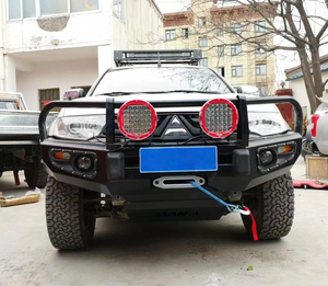 Kit de Parachoques Delantero de Acero Totalmente Nuevo con Aberturas para Gancho de Remolque para Pajero Sport Montero Segunda Generación 08-16 Pintura Negra Atornillable 1 Año - Product Image 5