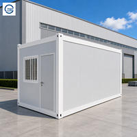 Meilleures ventes : Maison conteneur démontable de 20 pieds, cabine portable préfabriquée en panneaux sandwich d'acier léger, bureau de chantier et dortoir