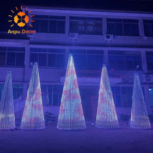 ANPU RGB LED <span class=keywords><strong>luces</strong></span> de árbol de Navidad grande al aire libre impermeable programable DMX sincronización de música alumbrado público para decoración de vacaciones - Product Image 3