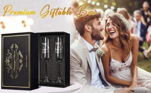 10 ° <span class=keywords><strong>aniversario</strong></span> de boda regalo reutilizable 210ml cristal para flautas de champán diamantes de imitación tachonado juego de copas de <span class=keywords><strong>vino</strong></span> blanco - Product Image 6