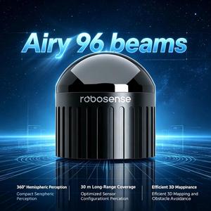 เซ็นเซอร์ LiDAR 3 มิติ RoboSense Airy 96 บีม 360 องศา °   เครื่องสแกนเลเซอร์แบบครึ่งวงกลมสำหรับการนำทางหุ่นยนต์และการหลีกเลี่ยงสิ่งกีดขวาง - Product Image 1