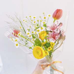 Carta da Regalo per Fiori dal Design Popolare, Materiale Trasparente Opaco in Plastica per Confezionamento Bouquet e Regali - Product Image 3