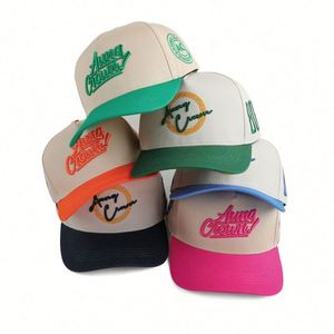 Gorra de Béisbol Bordada Personalizada de Fábrica, Unisex, de 5 Paneles, Tela de Algodón, Tamaño Ajustable, Visera Curva de Dos Tonos - Product Image 1