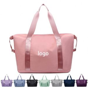 Sac de sport imperméable grande capacité avec logo personnalisé, sac de rangement pour le fitness, sac de voyage pliable pour femmes - Product Image 1