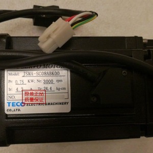 มอเตอร์เซอร์โว Teco Ac รุ่น Jsma Sc08abk00 0.75 กิโลวัตต์ 3000 รอบต่อนาที ผลิตในไต้หวัน - Product Image 2