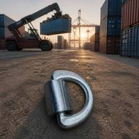 Anneau de fixation en forme de D en acier forgé robuste Zhihong, galvanisé à chaud, à souder, charge de rupture 20T/50T, certifié ISO