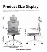 Chaise de bureau ergonomique à dossier haut en maille en forme de X avec soutien lombaire réglable et accoudoirs, base 5 étoiles – Chaise de jeu/direction pour adultes