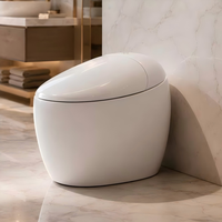 WC intelligent monobloc à poser au sol, carré, avec chasse automatique, siège chauffant et bidet intégré, pour la maison et les hôtels