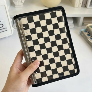 Carnets à spirales à motif quadrillé à 6 trous, personnalisables avec inserts remplaçables, logo personnalisé, taille et couleur personnalisées - Product Image 4