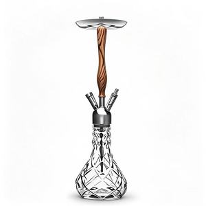 Personnalisé Moderne Russe En Acier Inoxydable Bois Narguilé Shisha Ensemble Narguile Grande Taille avec Miroir Techniques - Product Image 3