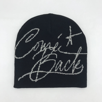 Bonnet en tricot jacquard personnalisé avec logo pour l'hiver, unisexe, style streetwear, ajoutez votre propre design, couvre-chef personnalisé, vente en gros OEM