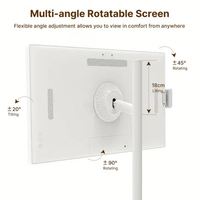 Écran tactile portable vertical 32 pouces blanc, sans caméra, 4K HDTV Full HD LED, système Android, Smart TV