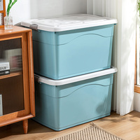 Boîte de rangement en plastique personnalisée de 250 L, grande capacité, épaissie, avec couvercle, pour vêtements et couettes