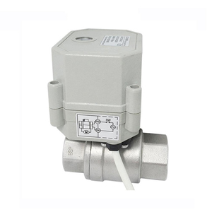 COVNA Commande Urgente Vanne d'arrêt automatique de l'eau en acier inoxydable 2 voies 2 pièces 12V CR2 2 fils à retour automatique - Product Image 3