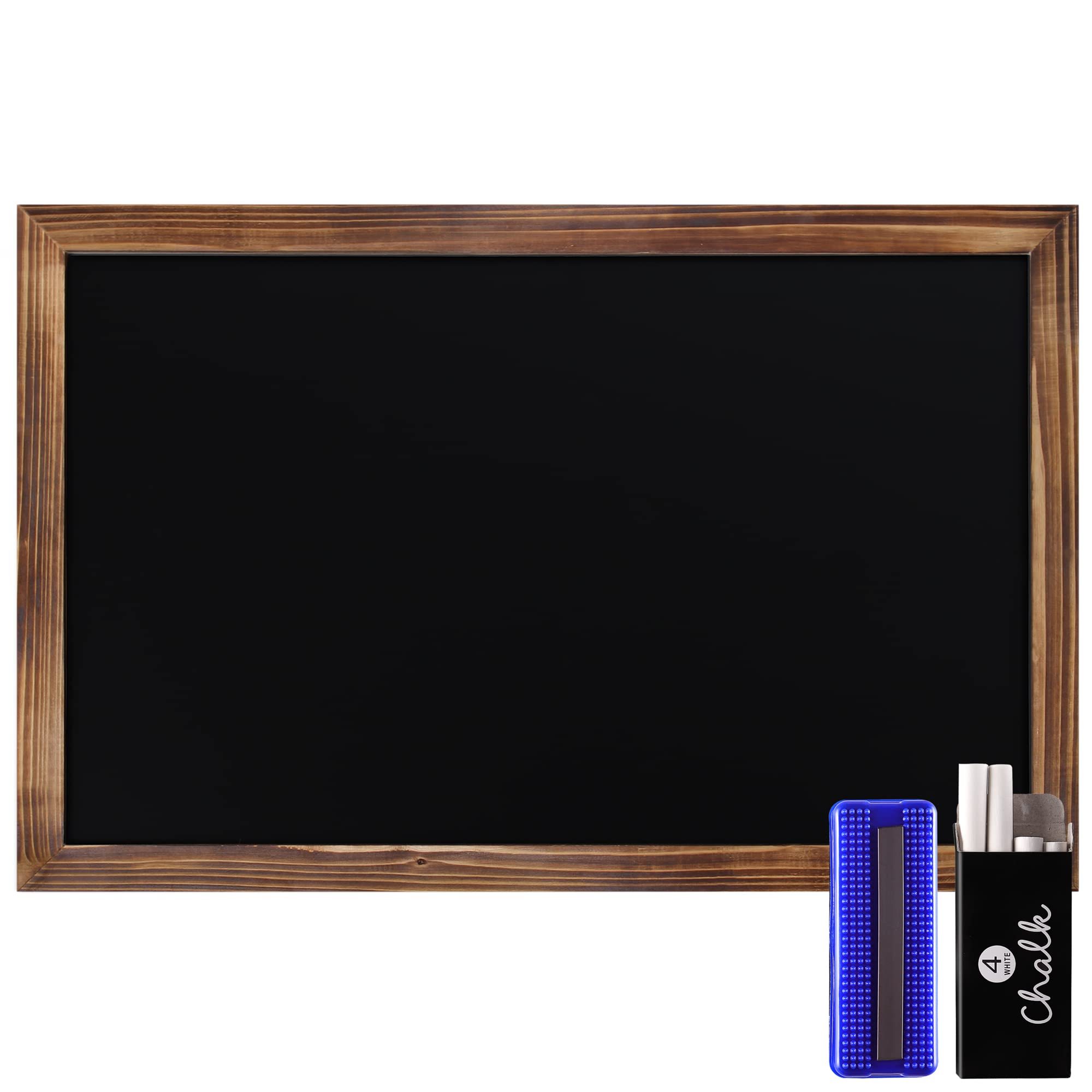 Magnetische Kreidetafel 33 X 43,2 Cm – Kiefernholzrahmen Schwarz Für Küche, Bar Oder Zuhause