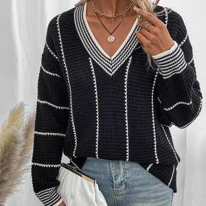 Maglione da <span class=keywords><strong>Donna</strong></span> Comodo per Autunno e Inverno, Pullover Casual a Maniche Lunghe, Morbido e Caldo, Ideale per l'Ufficio e la Moda Quotidiana - Product Image 6