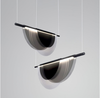 Lampe suspendue longue effet lumière et ombre, style nordique, créative, pour plafond, lustre de chambre, lampe LED simple et postmoderne