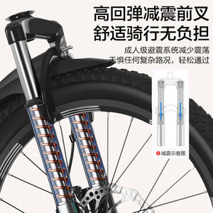 Bicicleta de Montaña Forever Kids de 18 Pulgadas con Horquilla de Aleación de Aluminio, Suspensión y Asiento Ajustable para Niños de 6 a 12 Años, Marca Privada con Licencia - Product Image 2