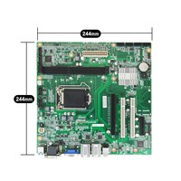 Placa Base Industrial Nueva de 0~60, DDR3, Doble SATA3.0, Estable 24/7, Expandible, PCIe X16+X4+2 PCI, Mini-PCIe, WiFi/mSATA, Win/Linux
