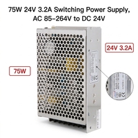Alimentation électrique à découpage AC/DC industrielle 75W NES-75 85-264VAC avec protection contre les courts-circuits, les surcharges et les surtensions