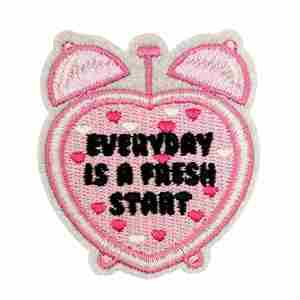 New Iron on pink Tones Embroidered Cartoon Inspirational English Patches for Decorative Clothing Bags <b>Accessories</b> - Product Image 3