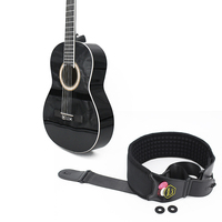 Sangle de guitare réglable, 3d, en éponge de remplissage, noir, vente en gros, new,