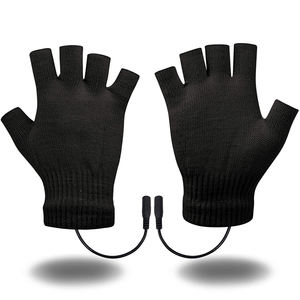 Gants à tricoter demi-doigts chauffants USB avec design lavable <span class=keywords><strong>pour</strong></span> les activités <span class=keywords><strong>de</strong></span> plein air comme le <span class=keywords><strong>ski</strong></span> <span class=keywords><strong>de</strong></span> <span class=keywords><strong>fond</strong></span> - Product Image 2
