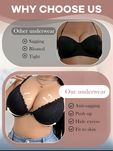 <span class=keywords><strong>Reggiseno</strong></span> Push-Up con ferretto floreale da donna Sexy sottile chiusura frontale con lacci posteriori regolabili per donna - Product Image 3