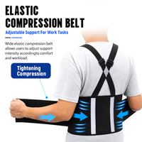 Ceinture de soutien lombaire médicale respirante à double traction, protection de la taille de qualité supérieure pour le soulagement des douleurs au travail